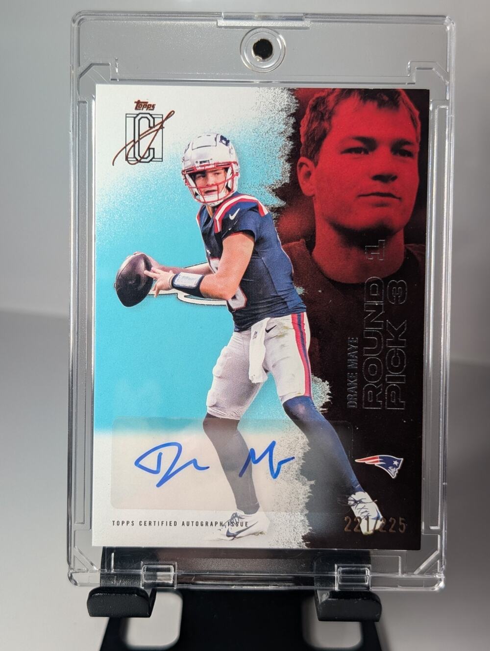 2025 Topps Signature Class Drake Maye Teal Auto /225 #38 Patriots